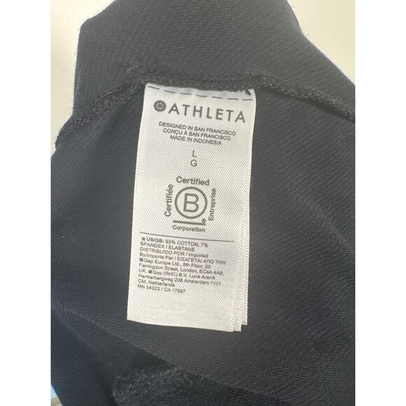 Athleta Farallon Weekender Stretch Cotton Jogger Pants - Navy, Size S - Picture 7 of 8